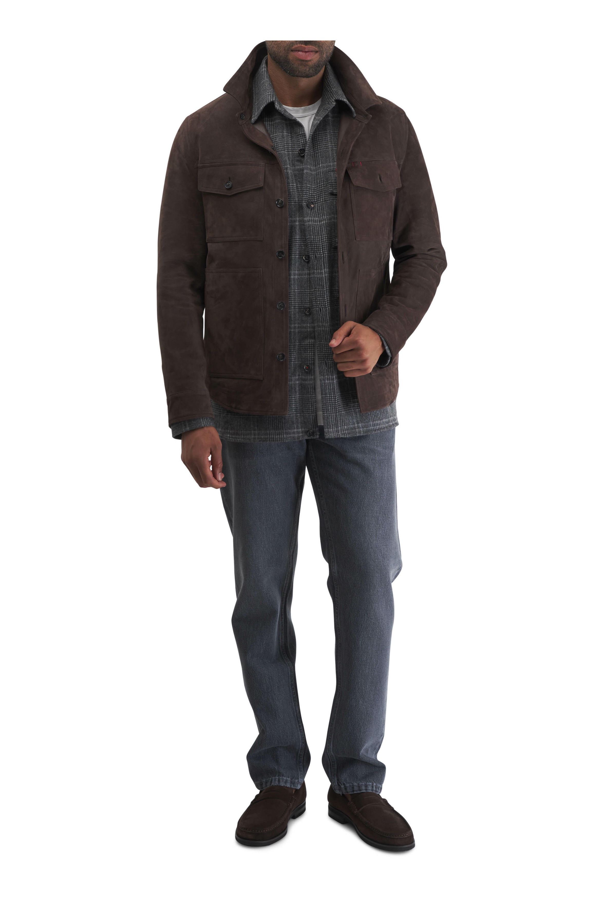 Isaia o1mtch0225 Plaid Cashmere Overshirt in Grey Size US XL / EU 56 / 4 - 3 Thumbnail