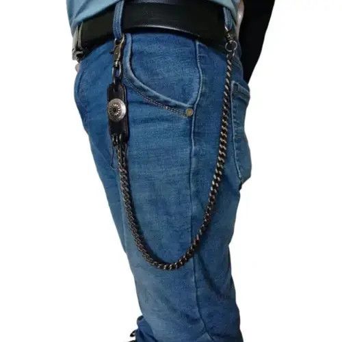 Jewelry Hip Hop Punk Leather Skull Metal Wild Pants Chain Wallet🔥🔥 Size ONE SIZE - 1 Thumbnail