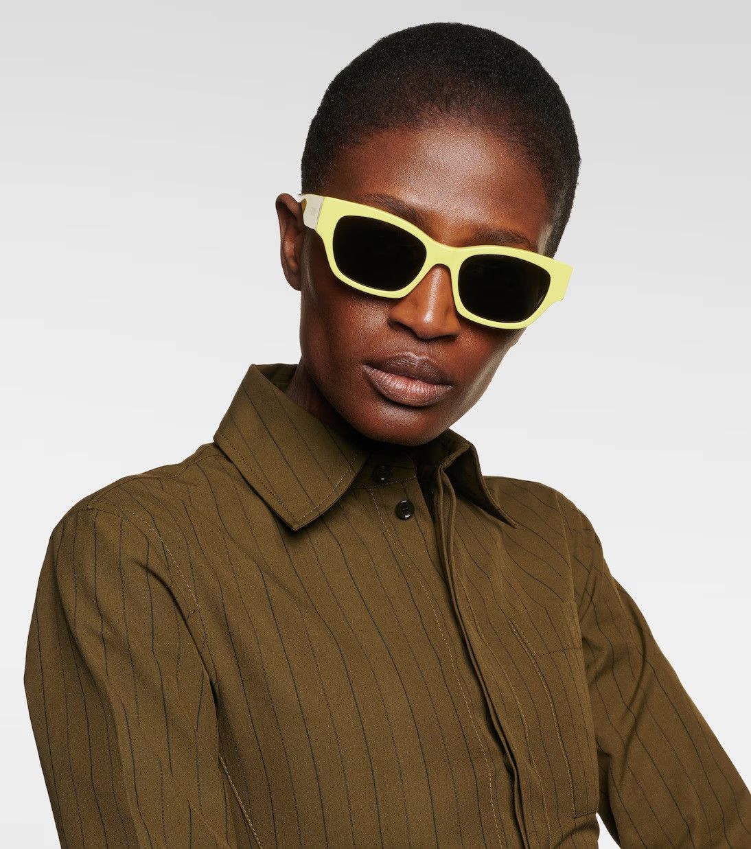 Celine Celine MONOCHROMS Women Sunglasses Cat Eye CL40197U 93A Size ONE SIZE - 10 Thumbnail