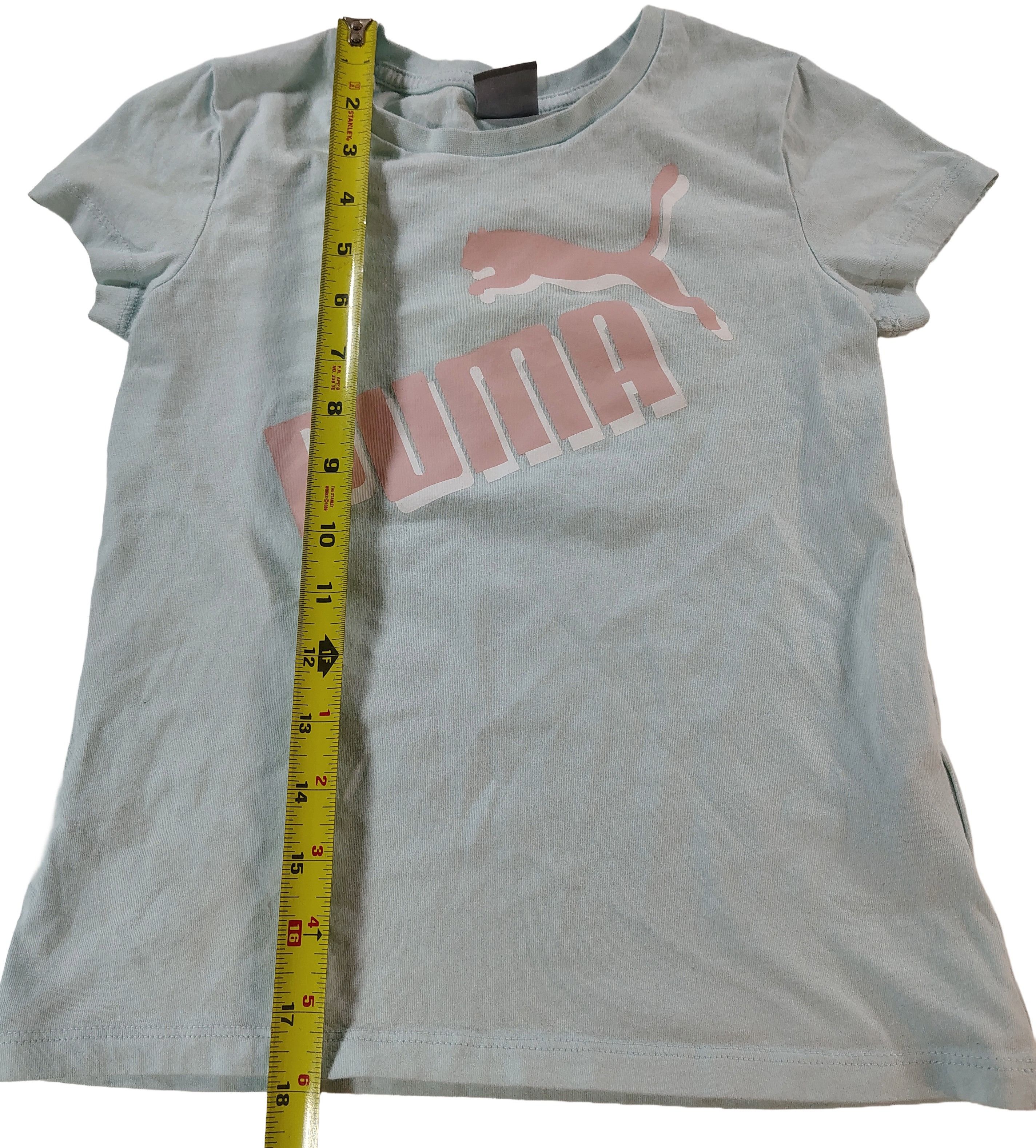 Puma Women's Small Mint Green & Pink Puma Logo Graphic T-Shirt Size S / US 4 / IT 40 - 5 Thumbnail