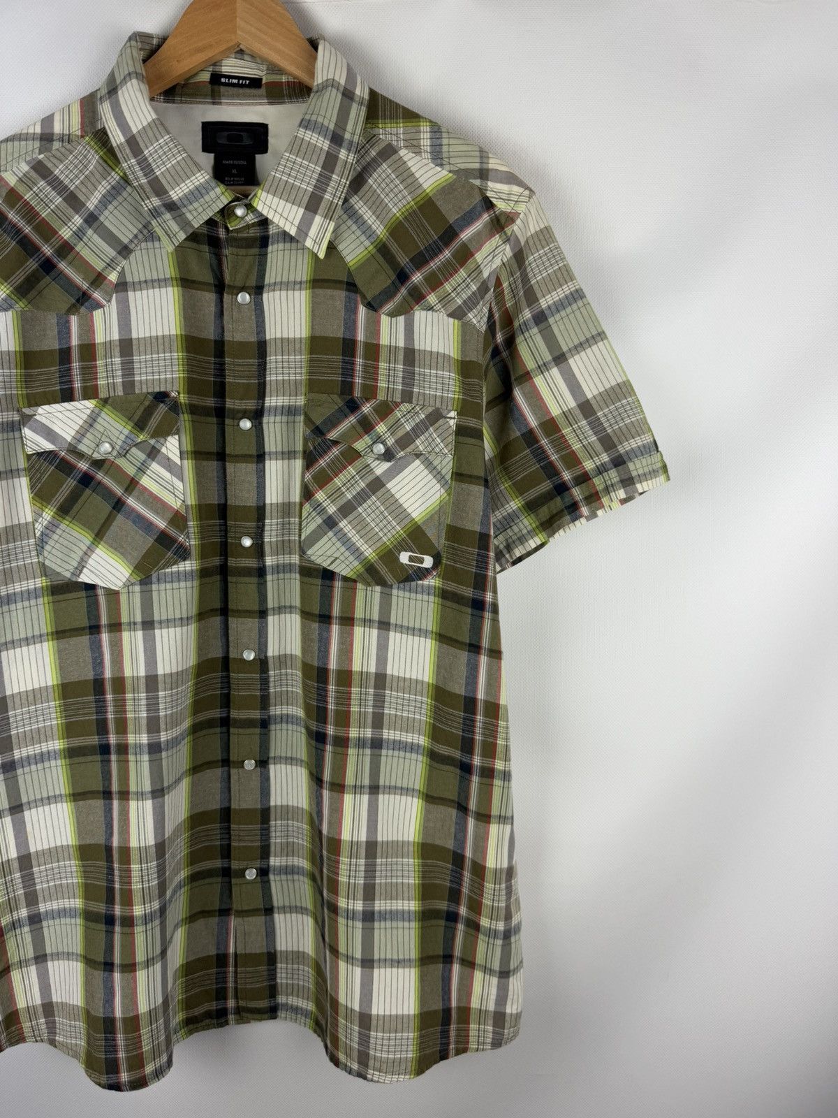 Oakley Oakley Short Sleeve Checked Plaid Outdoor Western Shirt Size US XL / EU 56 / 4 - 3 Thumbnail