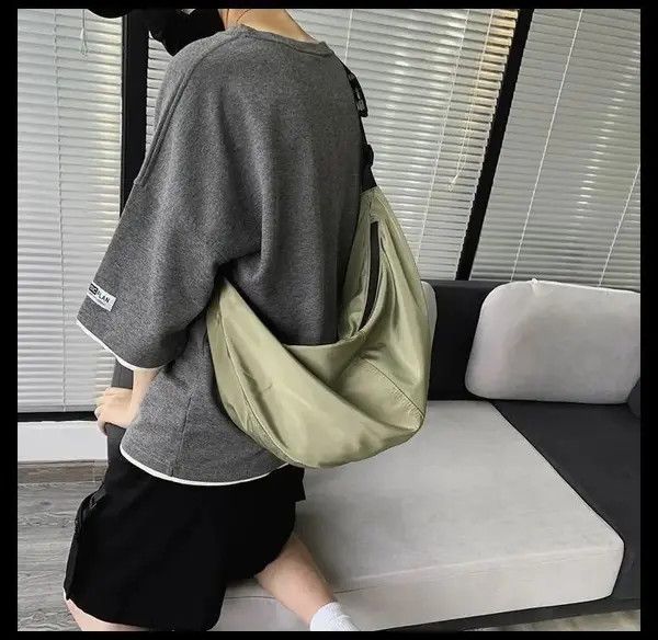 Designer Shoulder Nylon Roomy Bag Japanese Harajuku style Zipper Size ONE SIZE - 2 Thumbnail