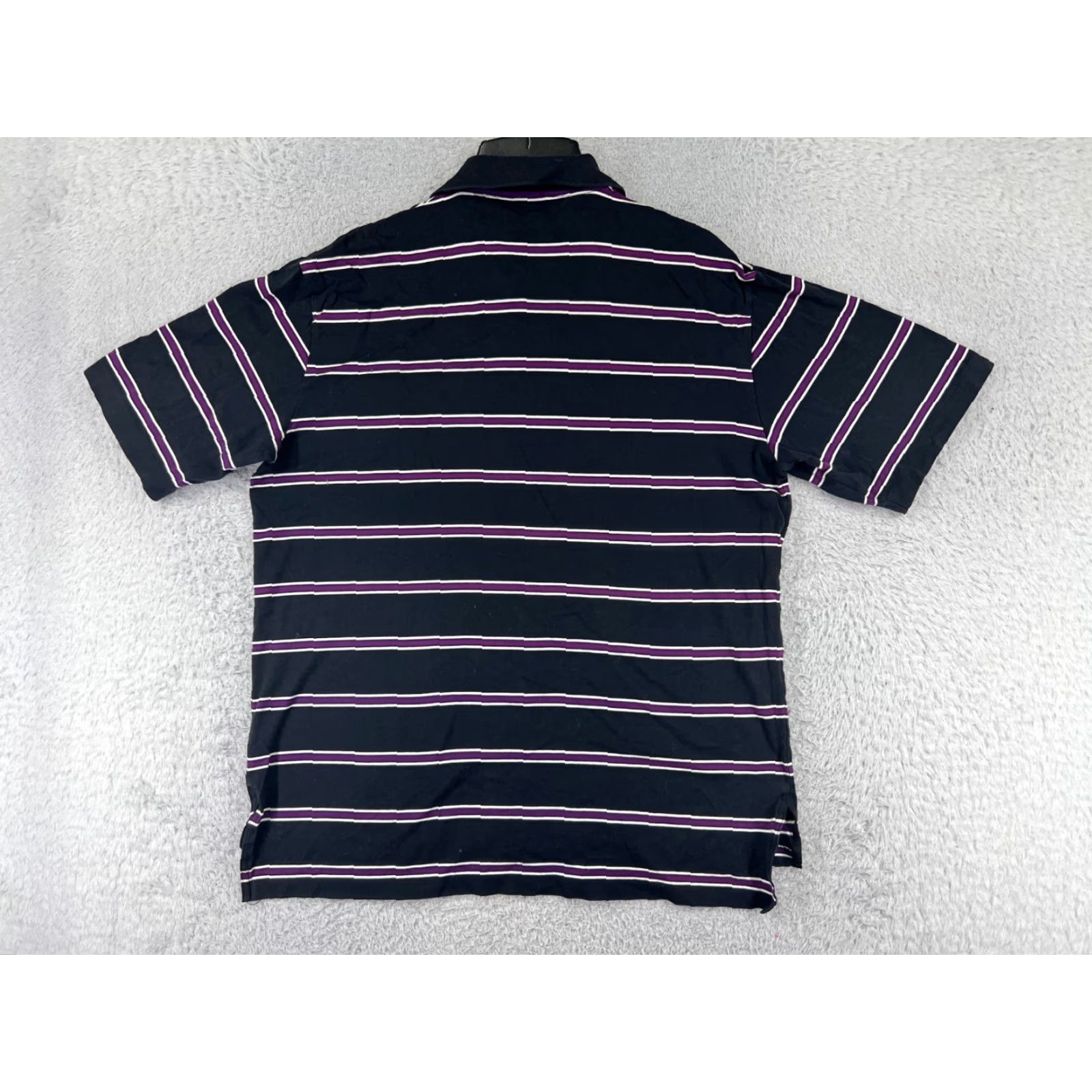 Polo Ralph Lauren VINTAGE Polo Shirt Polo Ralph Lauren Polo Mens Small Black Purple Stripe Pebble Beach Pima Size US S / EU 44-46 / 1 - 2 Thumbnail