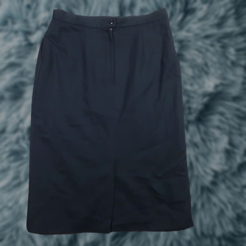 Vintage VINTAGE Koret Skirt Womens Petites 4 Black Wool Pockets Pencil Knee Length 80s 90s Modern City Classic Size 27" / US 4 / IT 40 - 1 Thumbnail