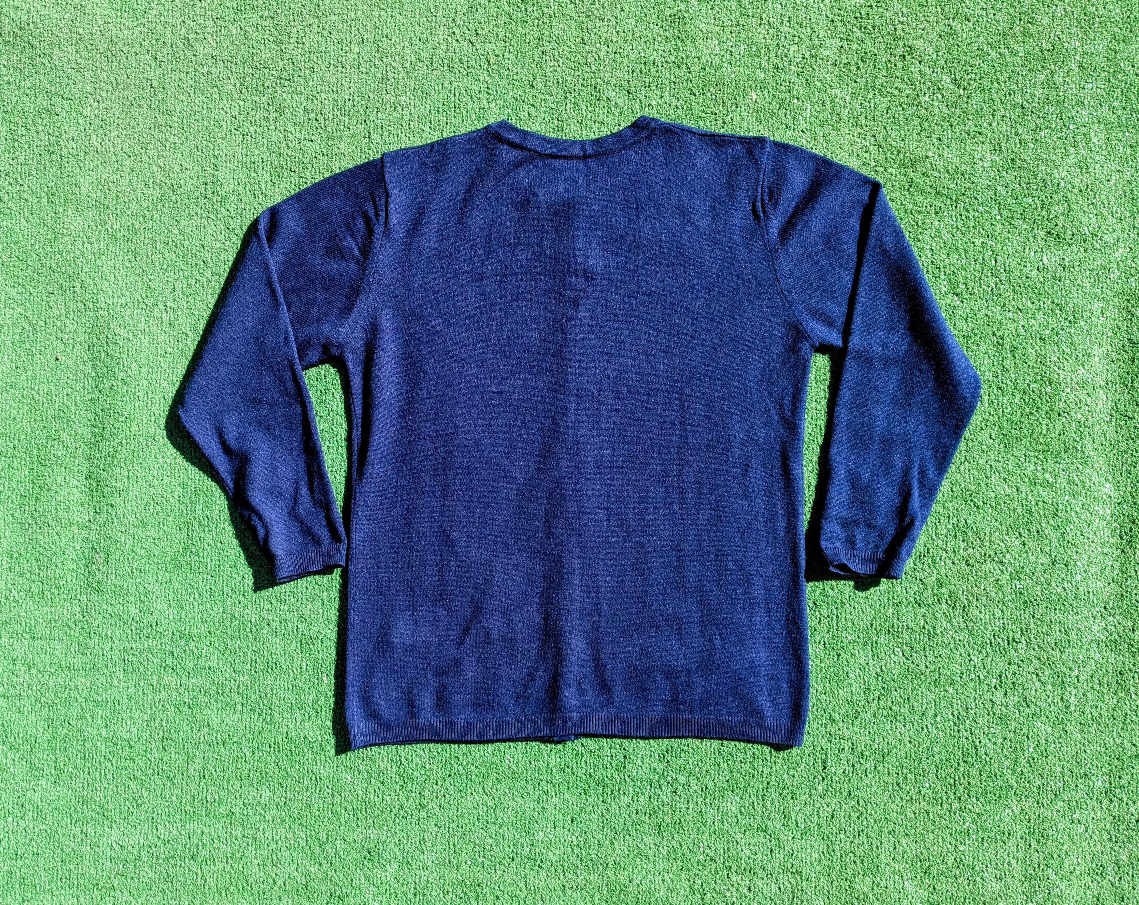 Vintage 1990s Vintage Anna Gray Acrylic Cable Knit Accent Cardigan Size S / US 4 / IT 40 - 6 Thumbnail