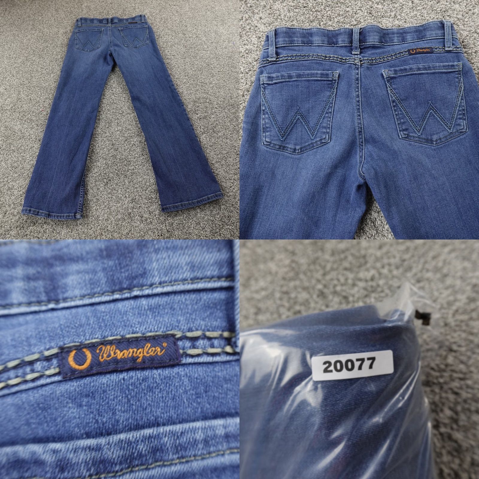Wrangler Wrangler Jeans Womens 5 Dark Blue Denim Pants Shiloh Low Rise Bootcut Western Rodeo Stretch Heritage Cowgirl 30 Blue Womens Jeans Size 27" / US 4 / IT 40 - 8 Thumbnail