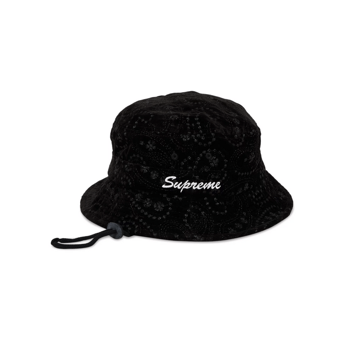 Supreme M/L Supreme Velvet Paisley Boonie in Black | Grailed