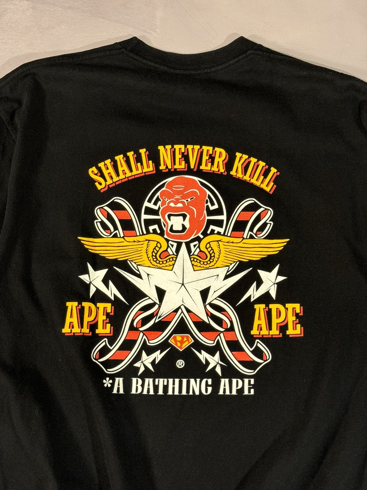 Bape Bape Ape Shall Never Kill Ape Tee(Black/L) Size US L / EU 52-54 / 3 - 4 Thumbnail