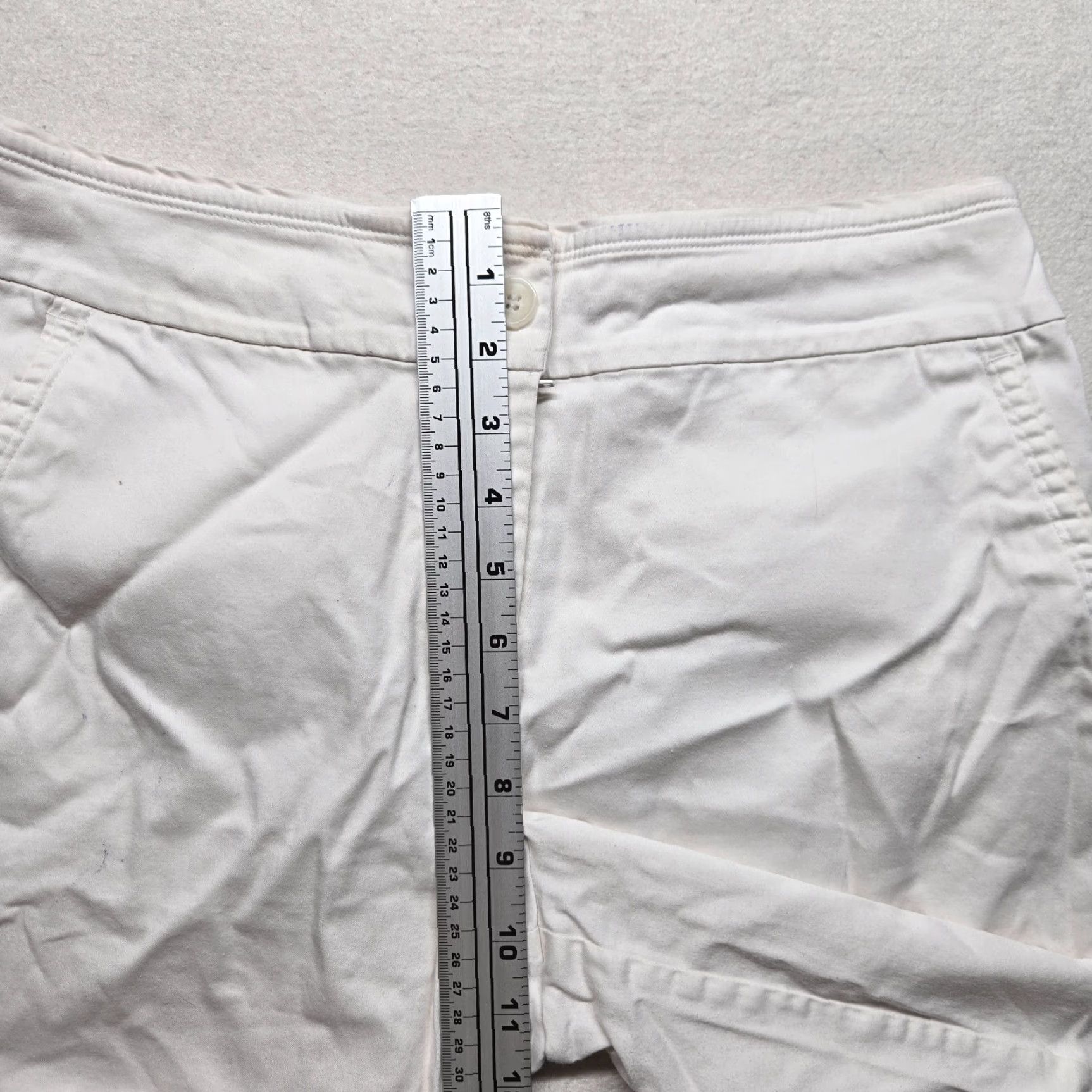 Vintage Allison Taylor White Cotton Bermuda Shorts Women 8 Casual Bermuda Short White Cotton Spandex Womens 8 Size 30" / US 8 / IT 44 - 6 Thumbnail