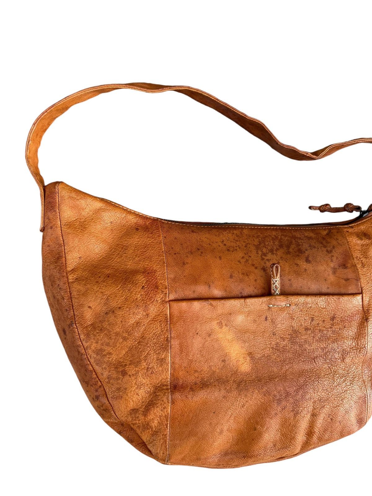 Leather Genten Japan Fade Patina Leather Bag Banana Size ONE SIZE - 7 Thumbnail