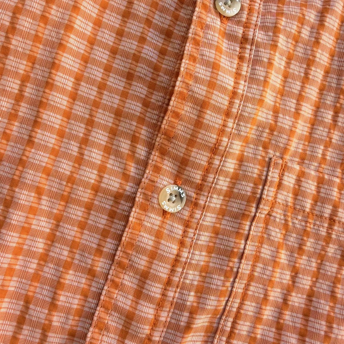Simms Simms Performance Fishing Shirt Button Up Orange Check Size US L / EU 52-54 / 3 - 4 Thumbnail