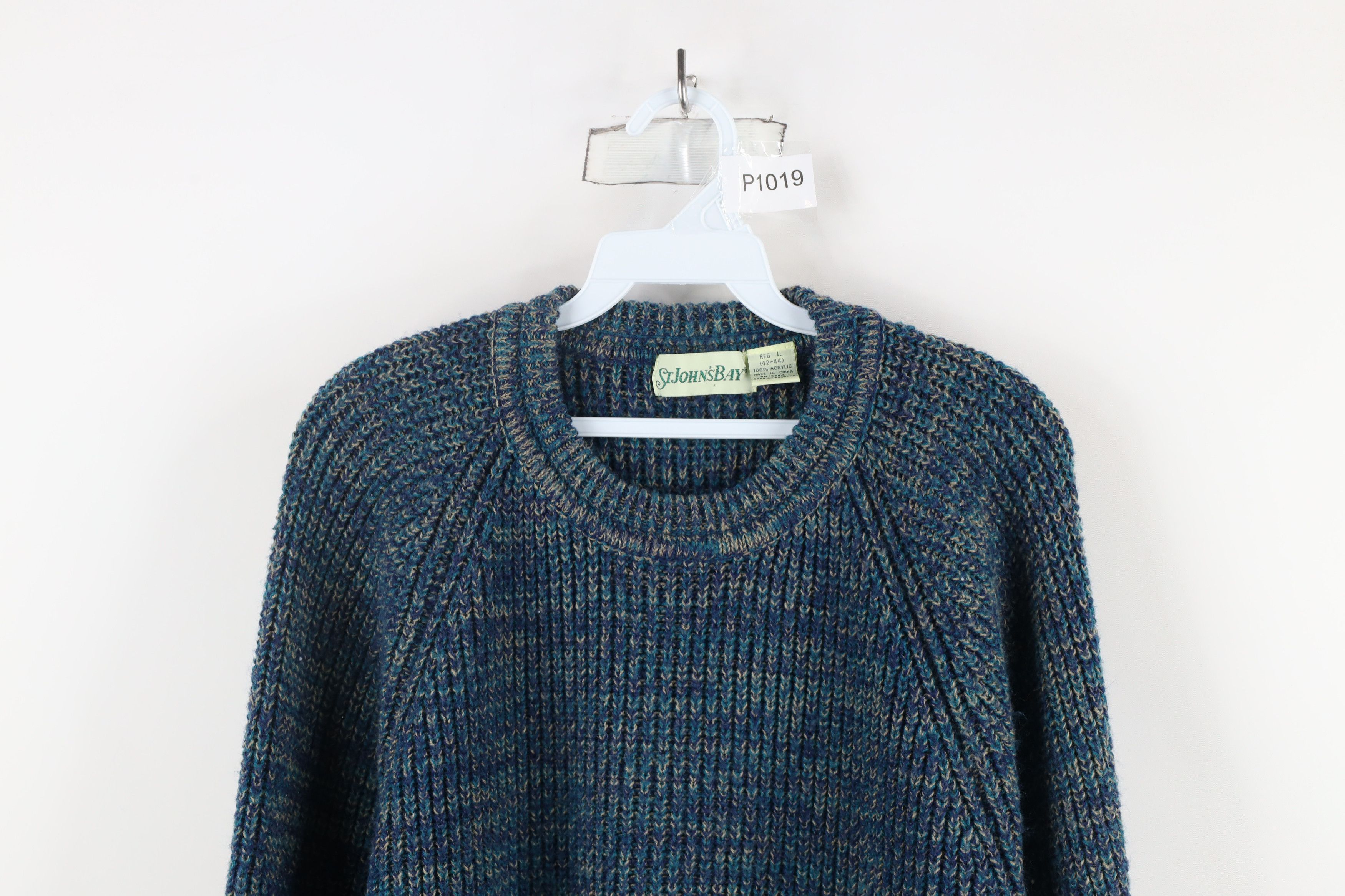 Vintage Vintage 90s Streetwear Chunky Ribbed Knit Crewneck Sweater Size US L / EU 52-54 / 3 - 2 Thumbnail