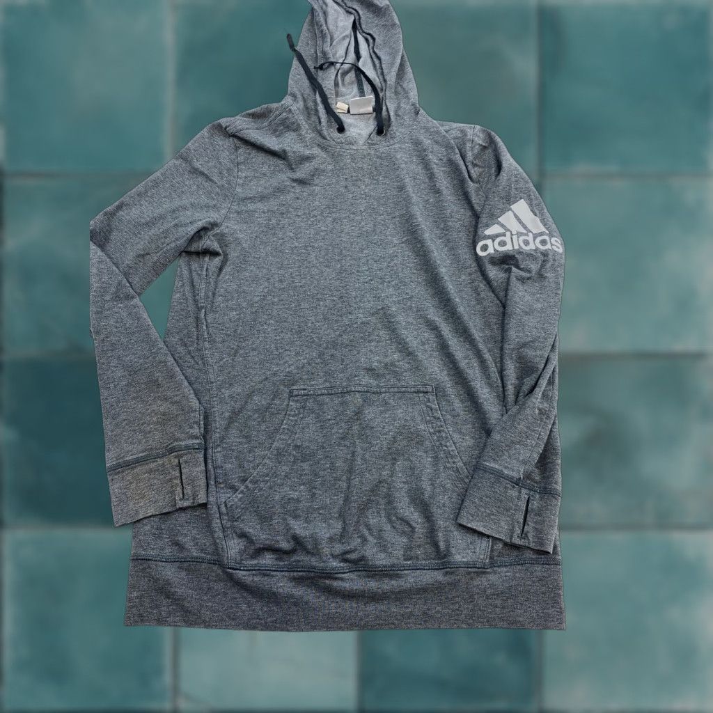 Adidas Adidas Hoodie Women’s Small Gray Sample Lightweight Athletic Activewear Trefoil Size S / US 4 / IT 40 - 1 Thumbnail