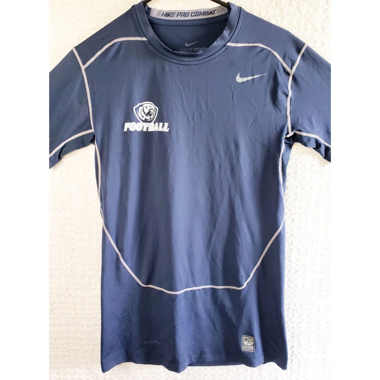 Nike Nike Pro Combat Dri-FIT Compression Men’s Large Navy Short Sleeve Athletic Shirt Size US L / EU 52-54 / 3 - 3 Thumbnail