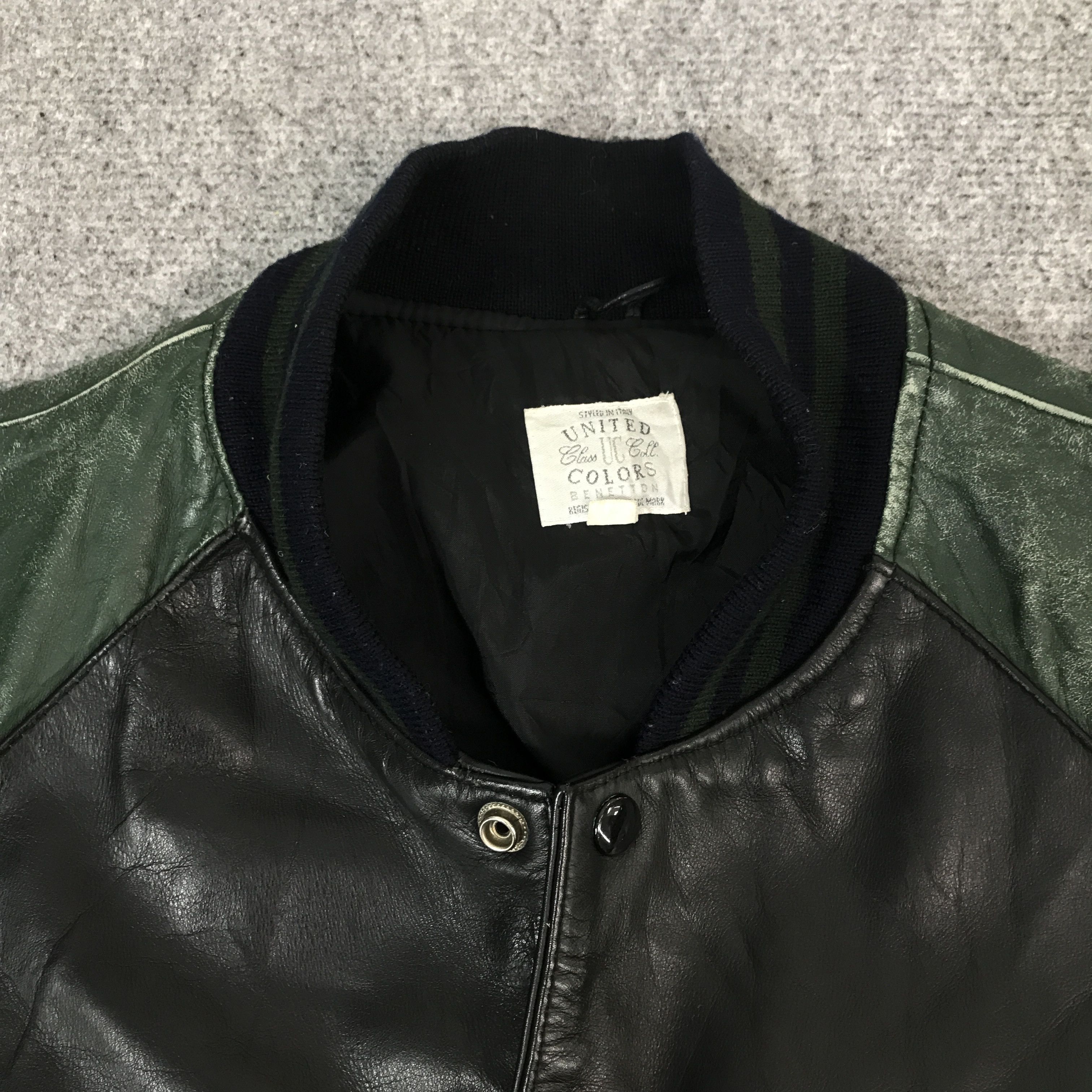 United Colors Of Benetton united Colors Of benetton Leather varsity jacket Size US L / EU 52-54 / 3 - 8 Thumbnail