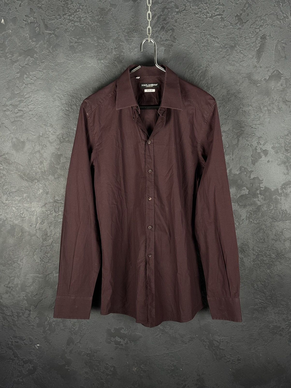 Dolce & Gabbana Dolce & Gabbana Gold Shirt Men's Size 41/16 Size US M / EU 48-50 / 2 - 1 Thumbnail