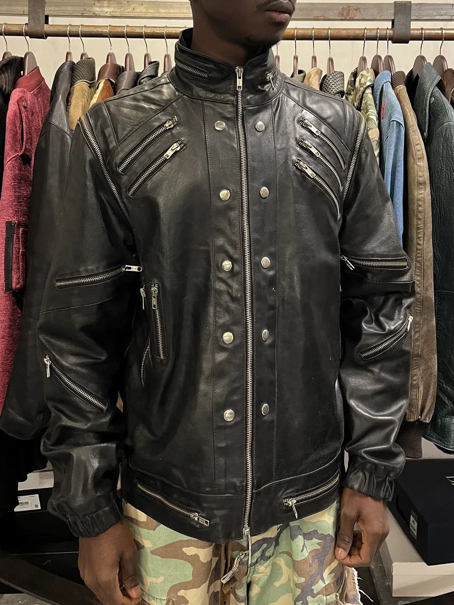 Vintage 2000s Archive Multi Zips with Detachable Arms Black Biker