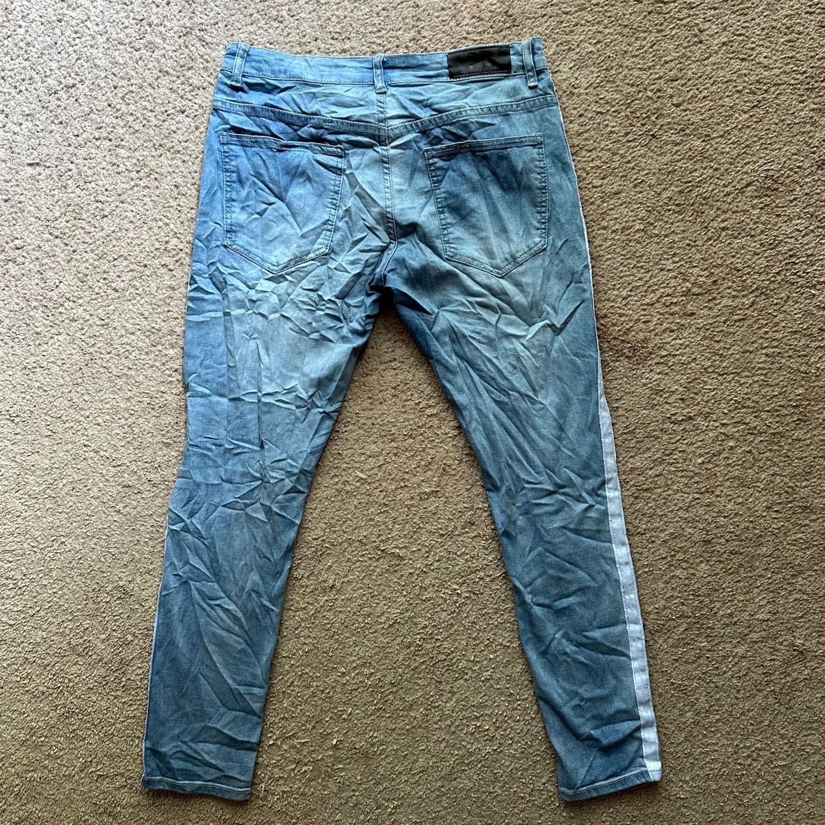 Denime RPM Jeans Womens Mid Rise Skinny Distressed Blue Lighter Wash Denim 30x29 Size 30" / US 8 / IT 44 - 3 Thumbnail