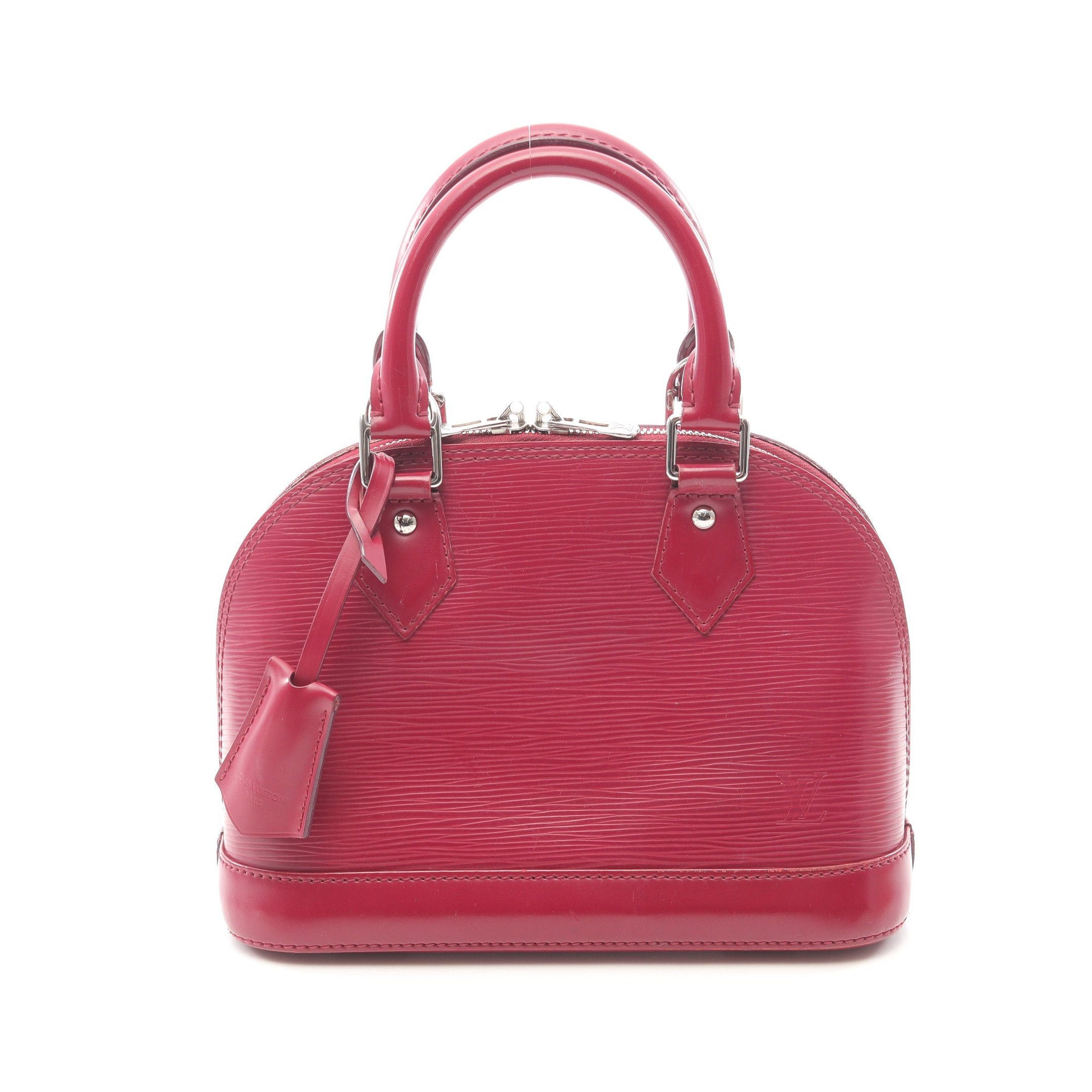 Louis Vuitton Alma Bb Epi Fuchsia Handbag Leather Pink Purple