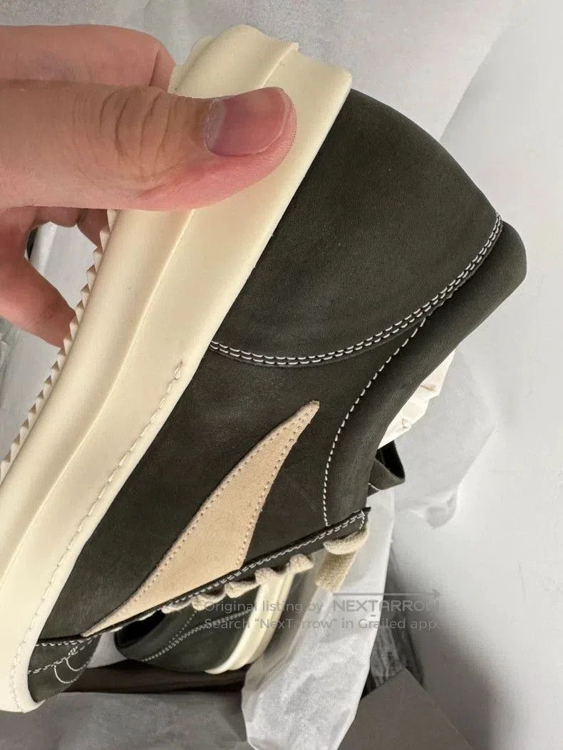 Rick Owens Rick Owens Dark Green Leather Sneakers. Size US 9 / EU 42 - 4 Thumbnail