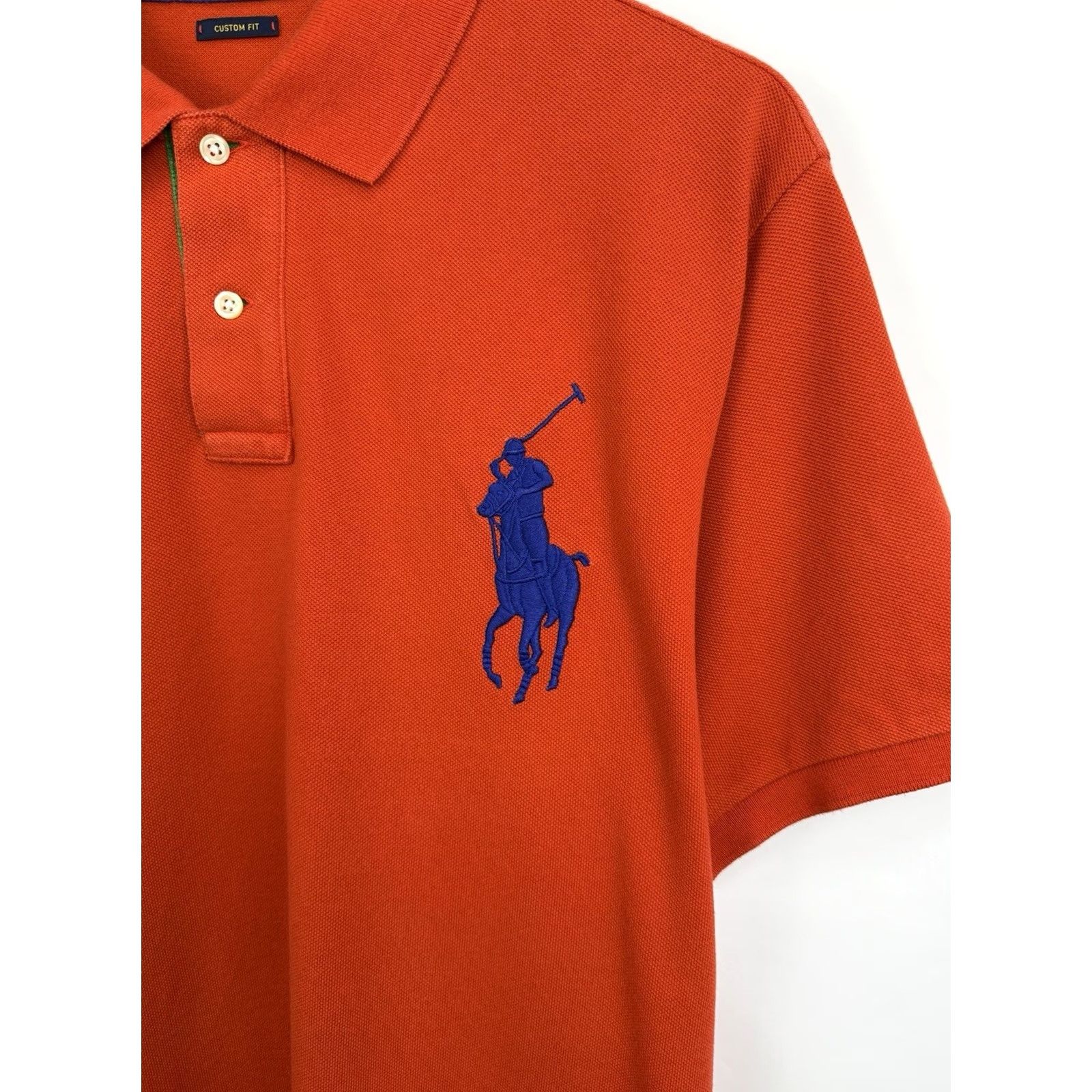 Ralph Lauren Polo Ralph Lauren Big Pony Polo T-Shirt XL Orange Rare Custom Fit Men’s Size US XL / EU 56 / 4 - 4 Thumbnail