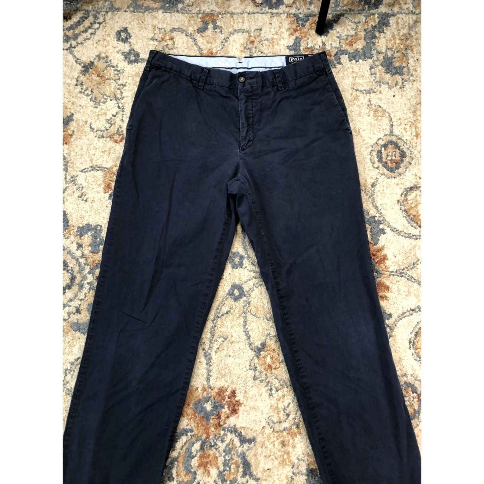 Polo Ralph Lauren Polo by Ralph Lauren Pants Mens 33x32 Blue Chino Classic Fit Straight Leg Casual Pants Size US XS / EU 42 / 0 - 3 Thumbnail
