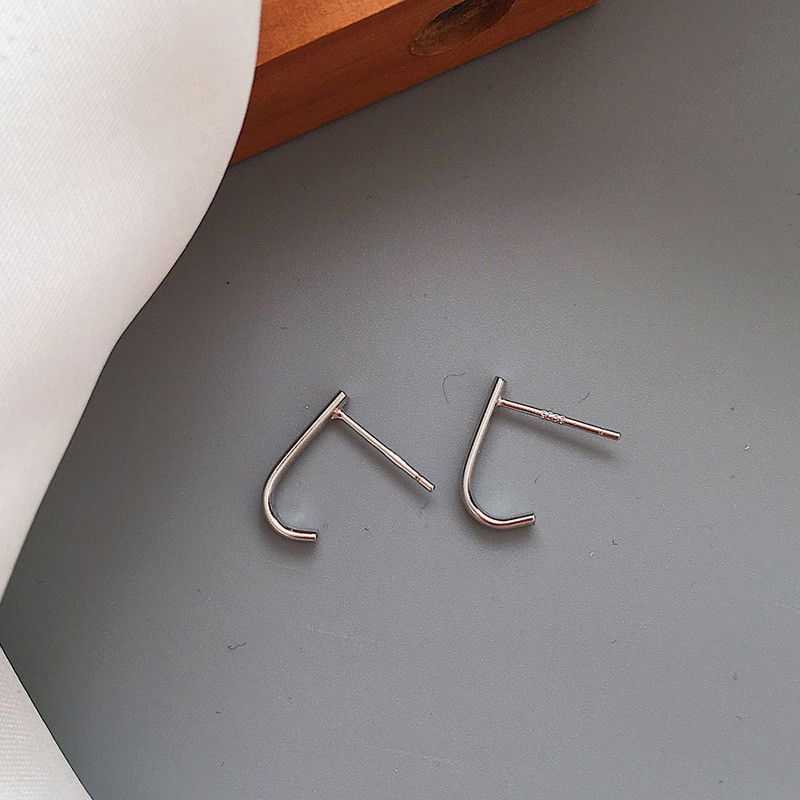 Jewelry × Sterling Silver New Trend Earrings One Pairs Chrome Jewelry Size ONE SIZE - 2 Thumbnail