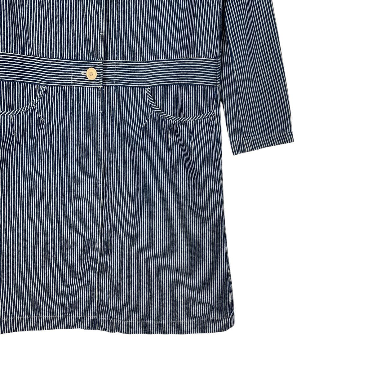 Japanese Brand POU DOU DOU Hickory Striped Long Coat #2327-C104 Size M / US 6-8 / IT 42-44 - 5 Thumbnail
