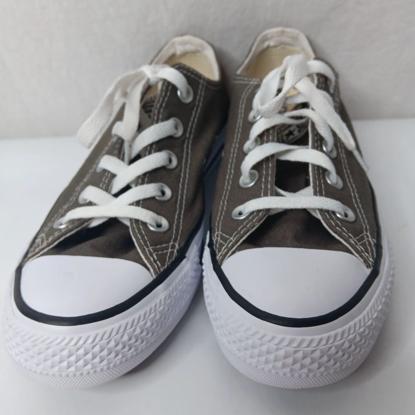 Converse Converse All Star Sneakers Low Base Gray Canvas Mens Womens 6 4 Lace Up Star Pattern Rubber Sole Shoes Size S / US 4 / IT 40 - 3 Thumbnail