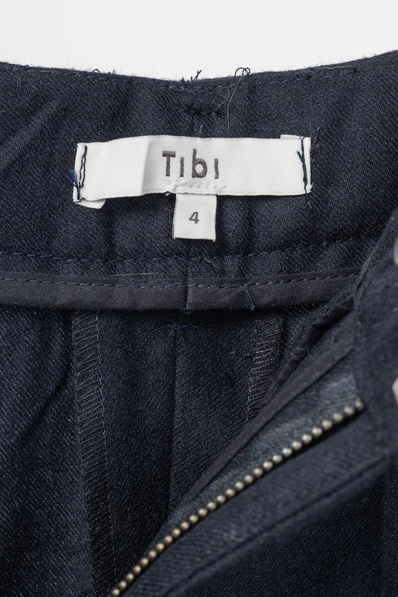 Tibi Tibi Murray Navy Superfine Wool Flannel Trouser Size 27" / US 4 / IT 40 - 8 Thumbnail