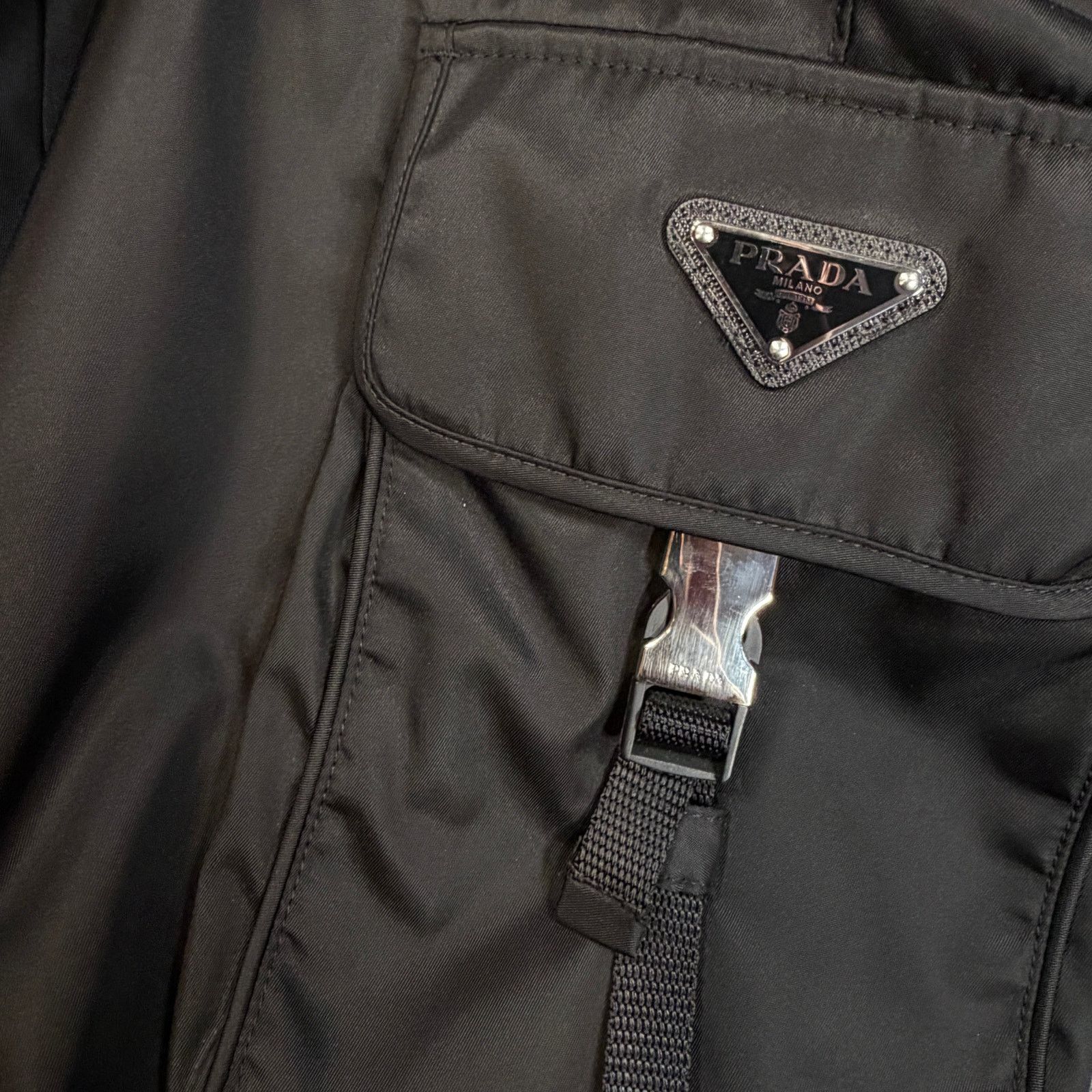 Prada Prada Black Re-Nylon Cargo Trousers Size US 40 / EU 56 - 10 Thumbnail