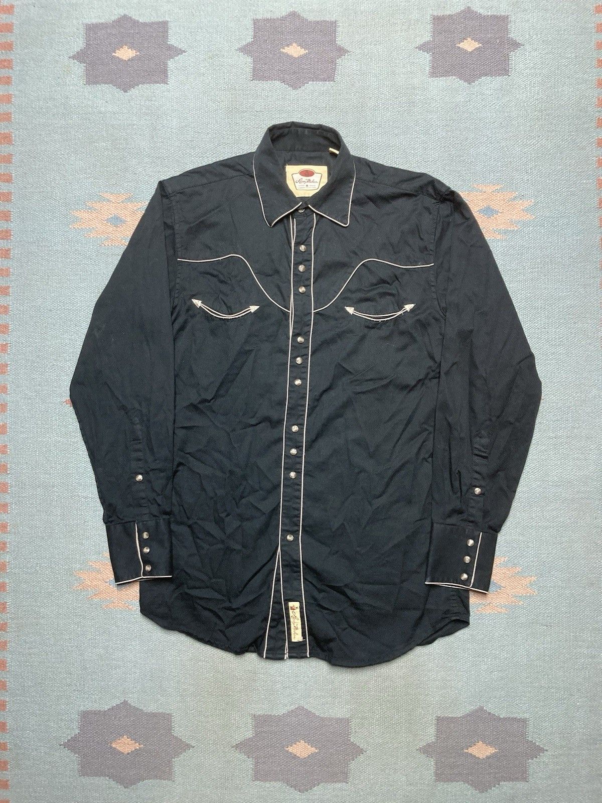 Vintage Larry Mahan pearl snap shirt rockabilly western LS smile M Size US M / EU 48-50 / 2 - 1 Thumbnail