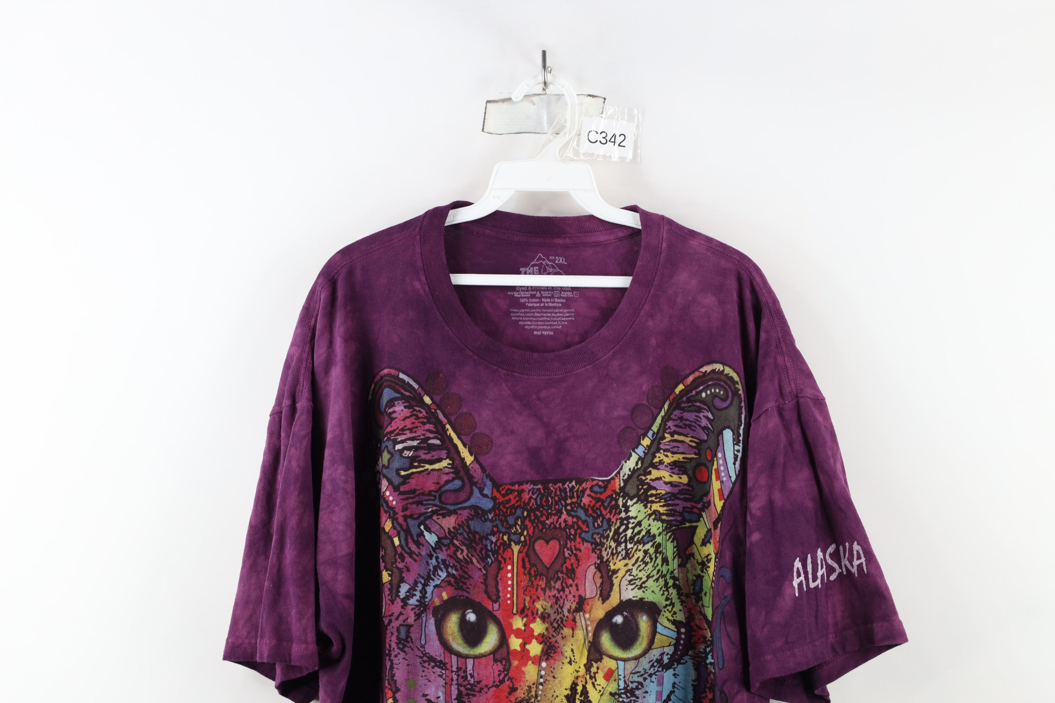 Vintage Vintage Y2K Streetwear Abstract Acid Wash Cat Kitten T-Shirt Size US XXL / EU 58 / 5 - 2 Thumbnail