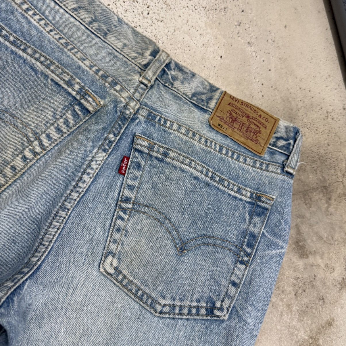 Levi's Vintage Y2K Levis W317 Flare Paints Designer Inspired Pants Size 30" / US 8 / IT 44 - 13 Thumbnail