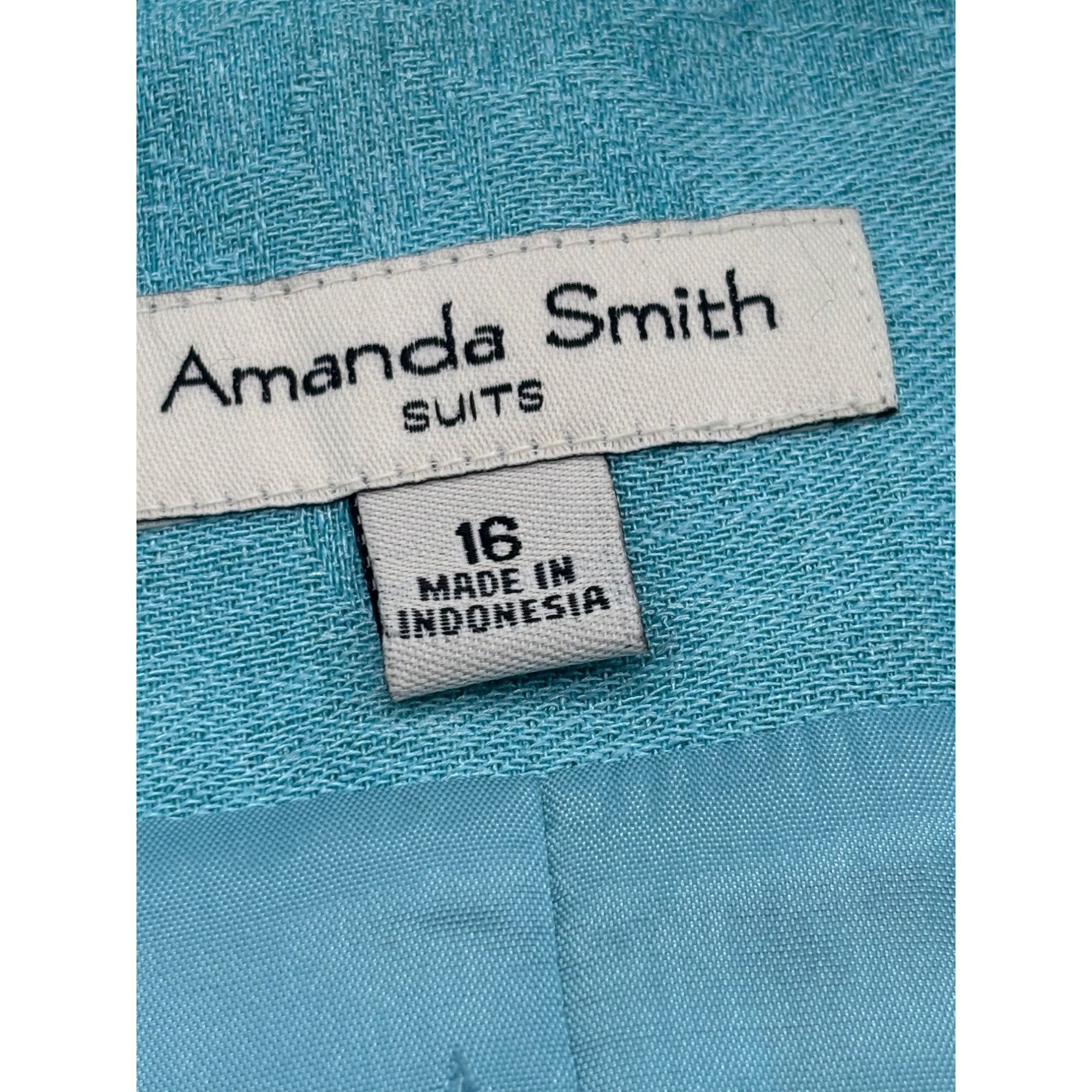Vintage Amanda Smith Women’s Vintage 2-Piece Turquoise Skirt Suit Si Size XXL / US 16-18 / IT 52-54 - 7 Thumbnail