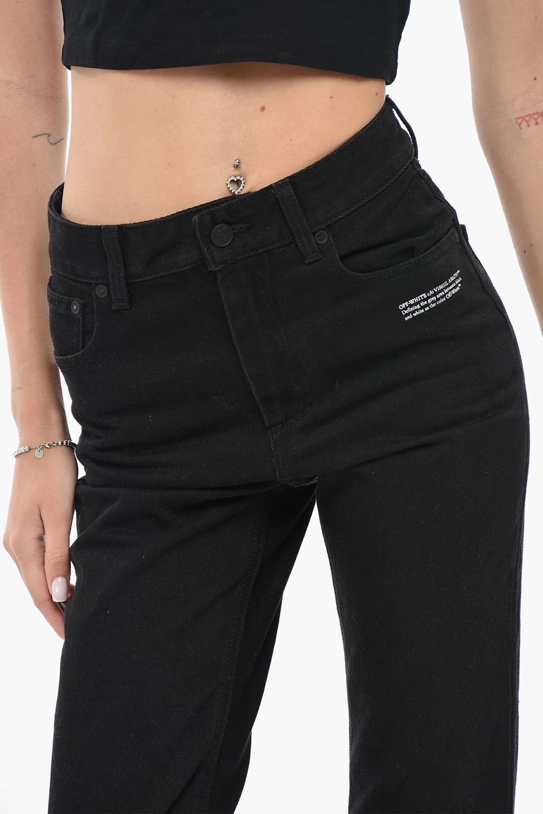 Off-White og1mm0426 Skinny Fit Jeans in Black Size 26" / US 2 / IT 38 - 3 Thumbnail
