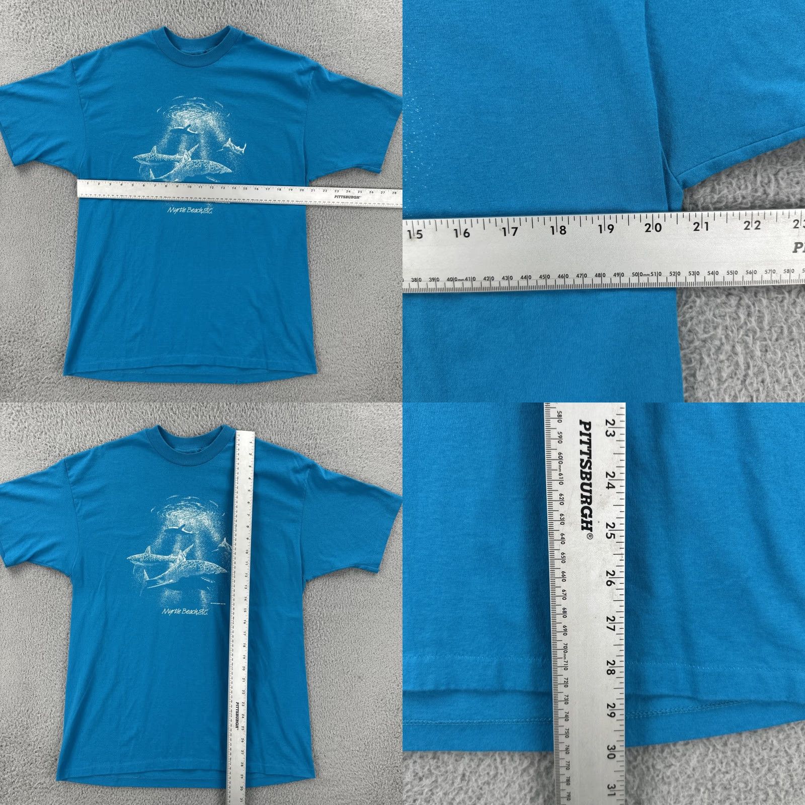 Hanes VINTAGE Hanes Shirt XL Blue Single Stitch Made In USA 1988 80s USA Animals Men Crew Neck Short Sleeve Size US XL / EU 56 / 4 - 9 Thumbnail