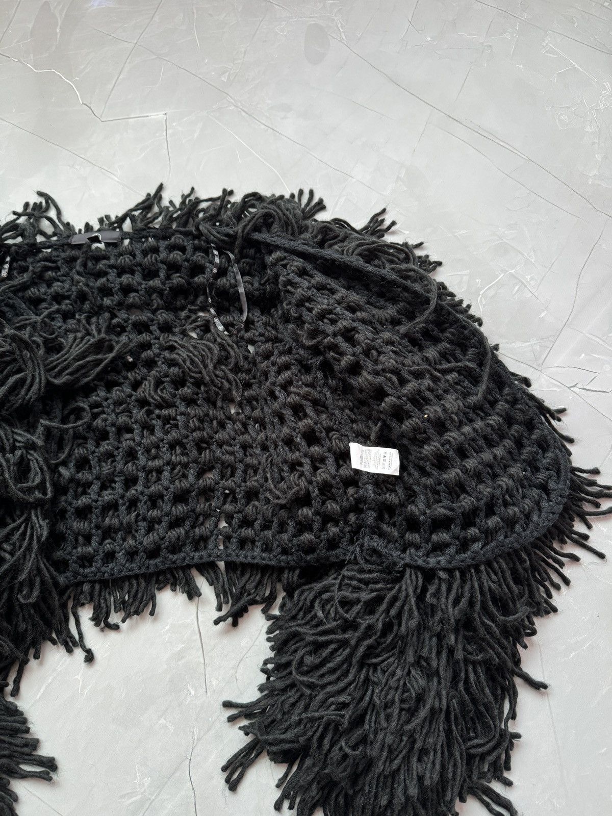 If Six Was Nine Y2K Crazy Fuzzy Tassel Cropped Knit Cardigan Margiela Style Size US M / EU 48-50 / 2 - 13 Thumbnail