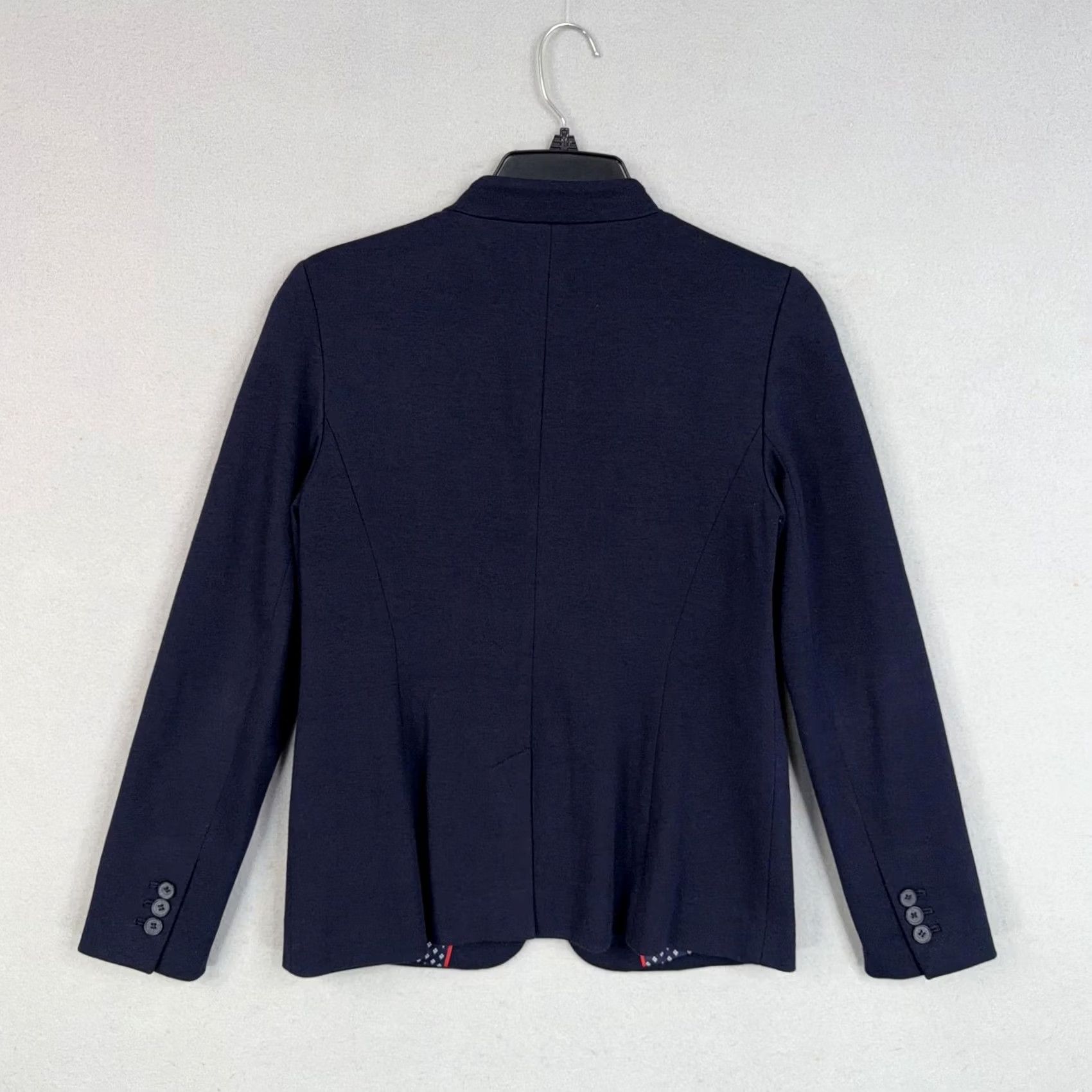 Talbots Talbots Blazer Navy Aberdeen One Button Knit Lined Career Jacket Womens 2 Blue Stretch Dressy Workwear Mens? Size XS / US 0-2 / IT 36-38 - 6 Thumbnail