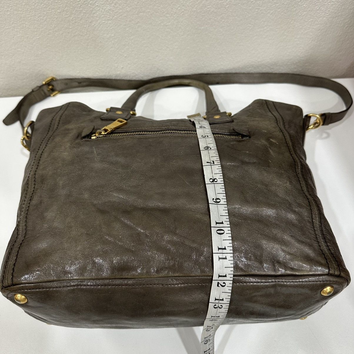 Prada PRADA LUCIDA VITELLO SHINE LETAHER TWO WAY TOTE BAG Size ONE SIZE - 11 Thumbnail