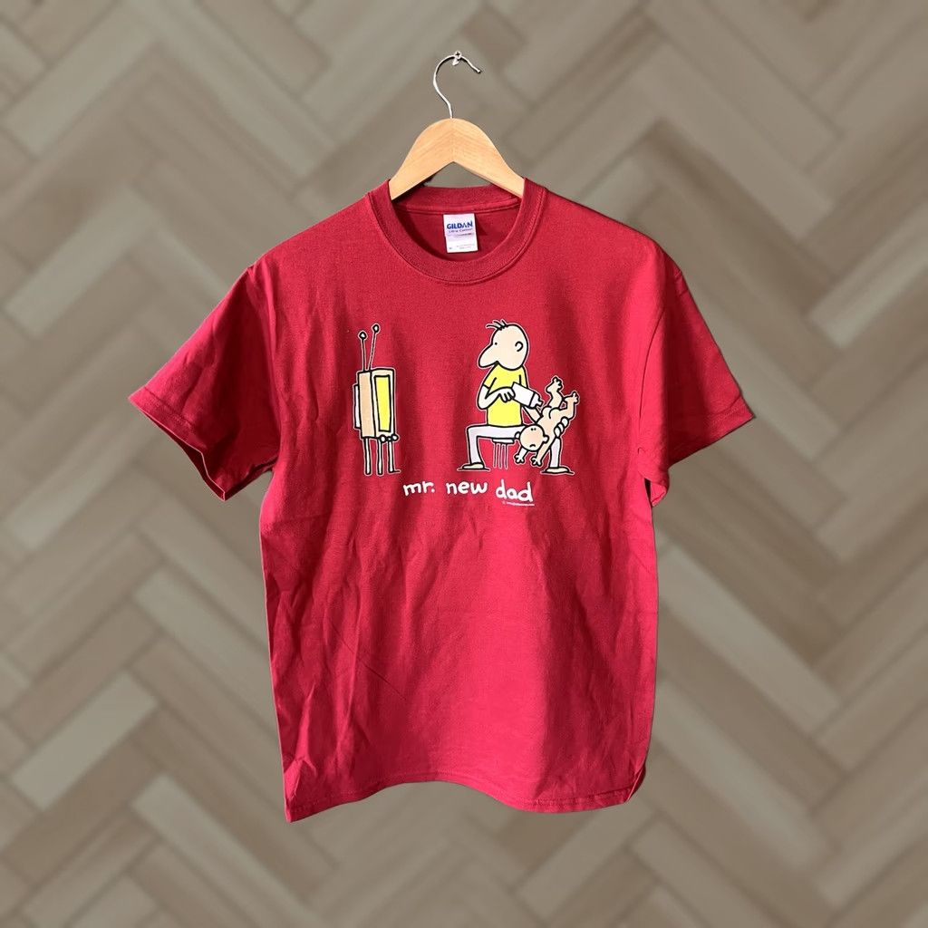 Vintage Y2K Jim Benton T-Shirt Red Short Sleeve Mens M Dad NWT Shirt Size US M / EU 48-50 / 2 - 1 Thumbnail