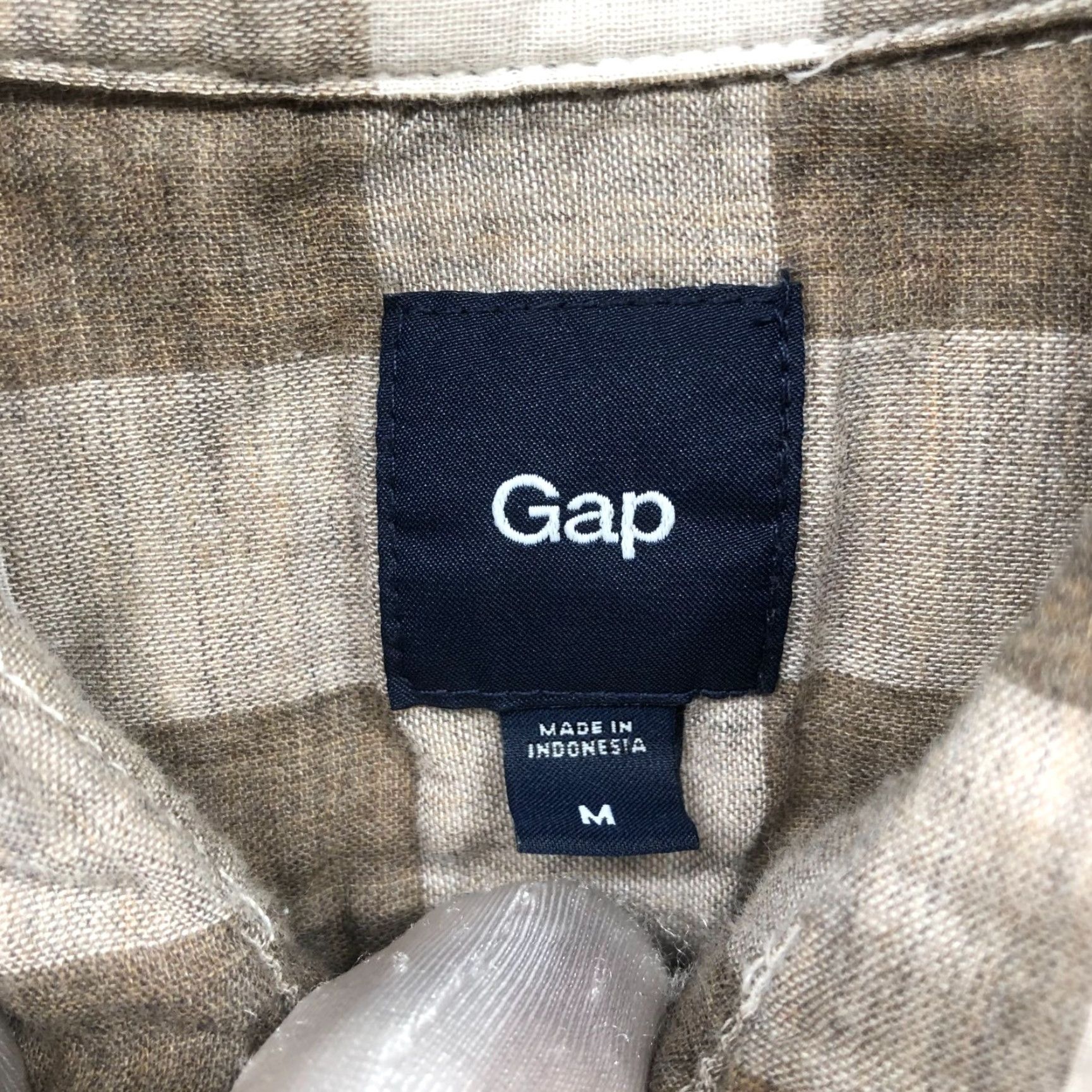 Gap Gap Shirt Mens M Tan Beige Long Sleeve Button Up Cotton Size US M / EU 48-50 / 2 - 5 Thumbnail