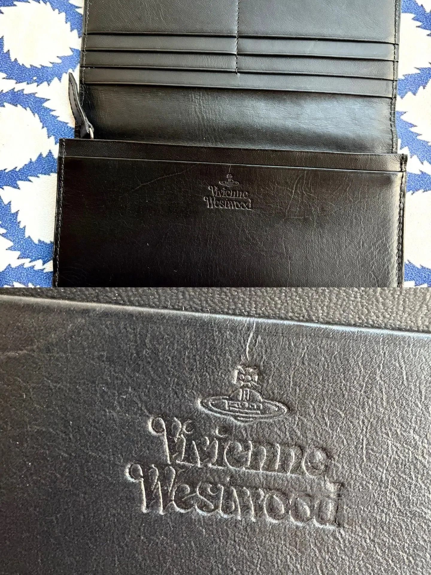 Vivienne Westwood Vivienne Westwood Black Leather Saturn Long Wallet. Size ONE SIZE - 7 Thumbnail