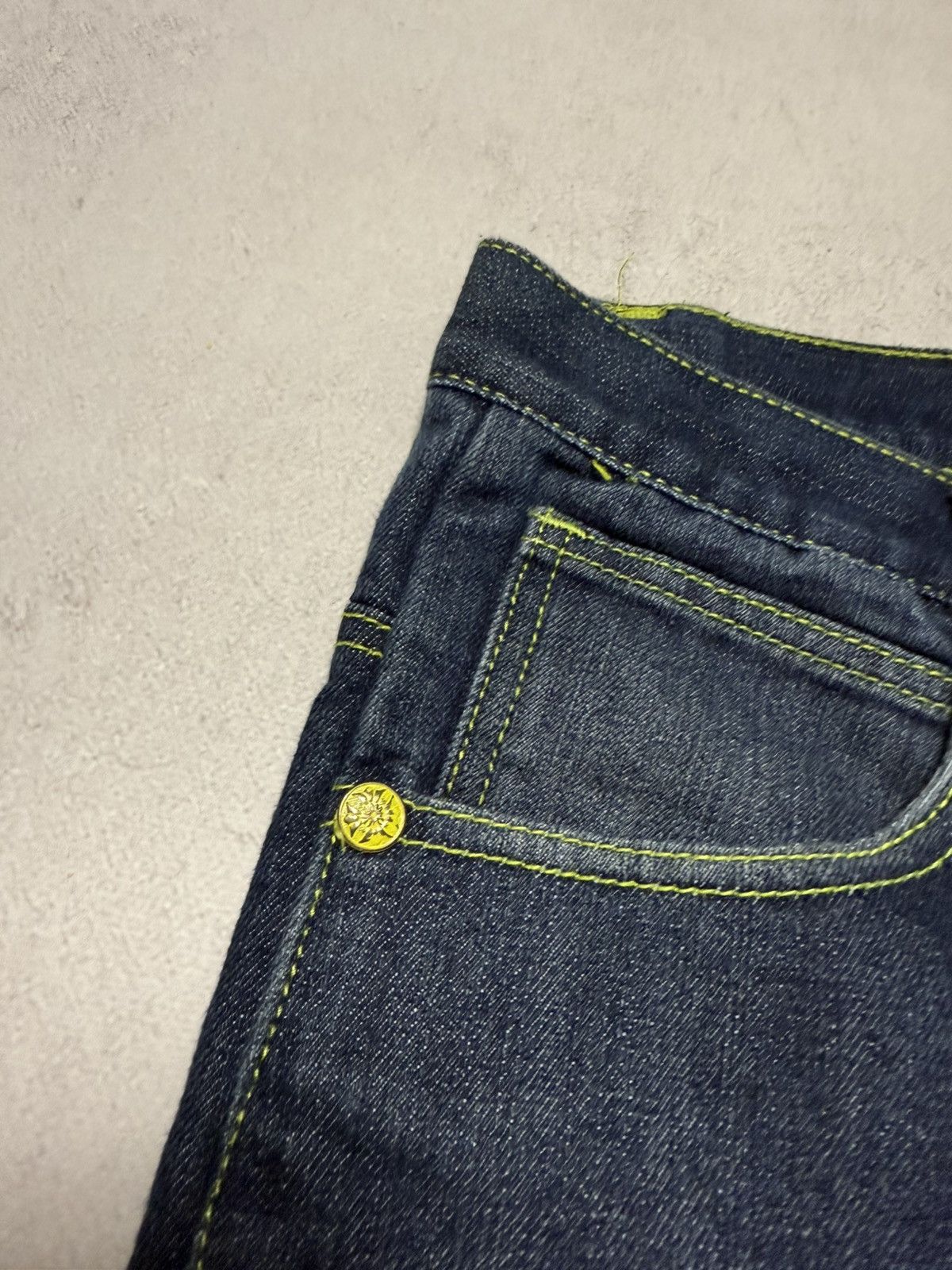 Japanese Brand × Vintage Vintage Raw Blue Jeans Denim Pants Japanese Ed Hardy style Size US 42 / EU 58 - 7 Thumbnail