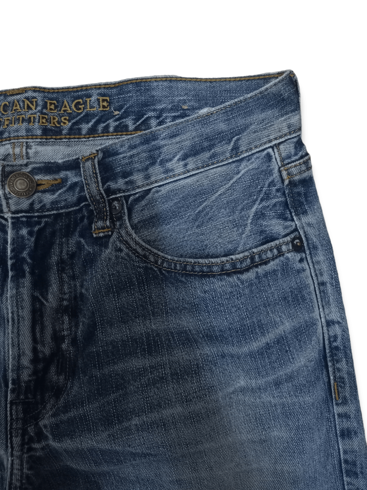 Japanese Brand Vintage Japanese Brand Blue Wash Distressed Loose Jeans Size US 31 - 7 Thumbnail