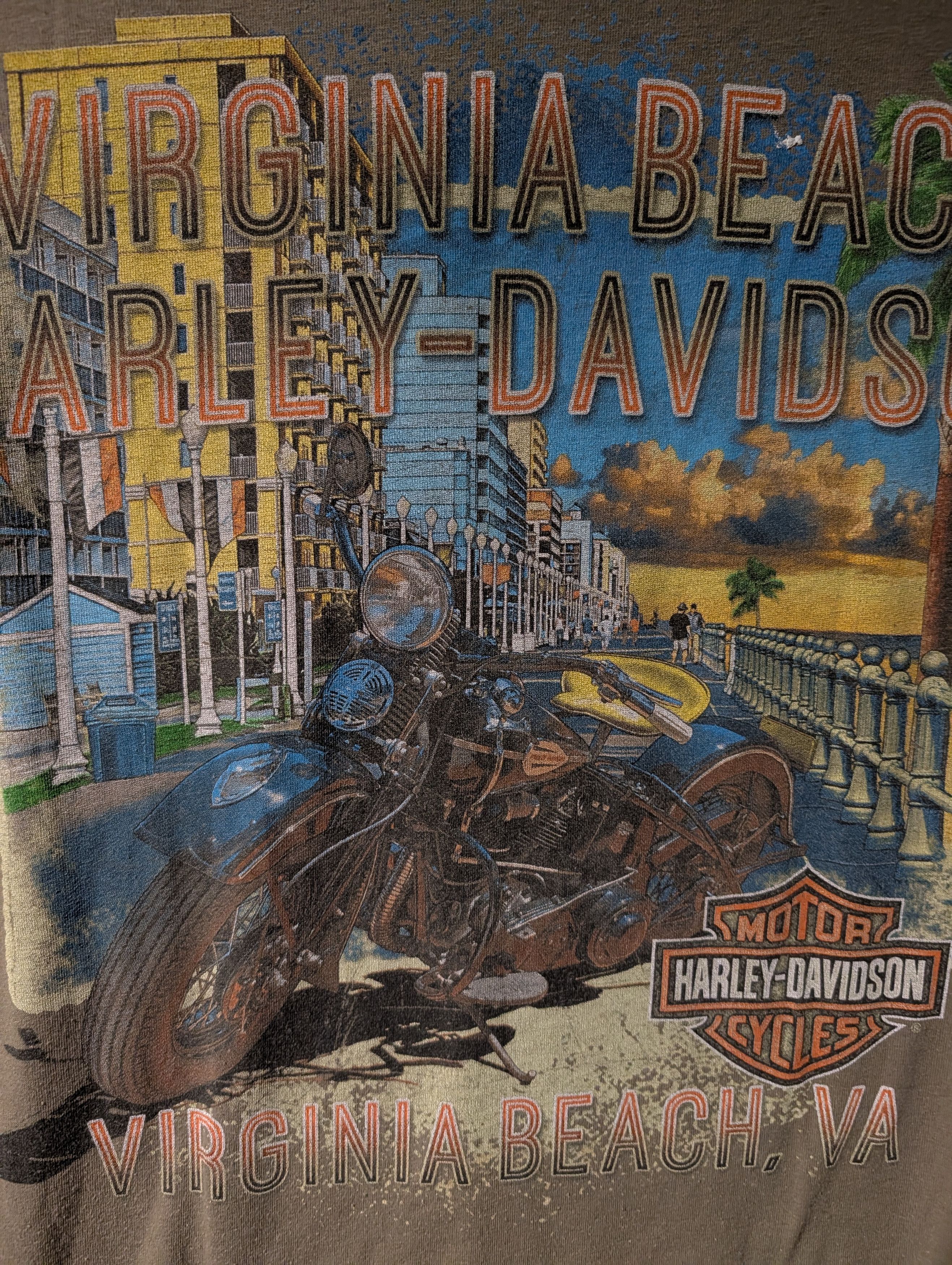 Harley Davidson Harley-Davidson Virginia Beach Southside Green T-Shirt Size US L / EU 52-54 / 3 - 8 Thumbnail