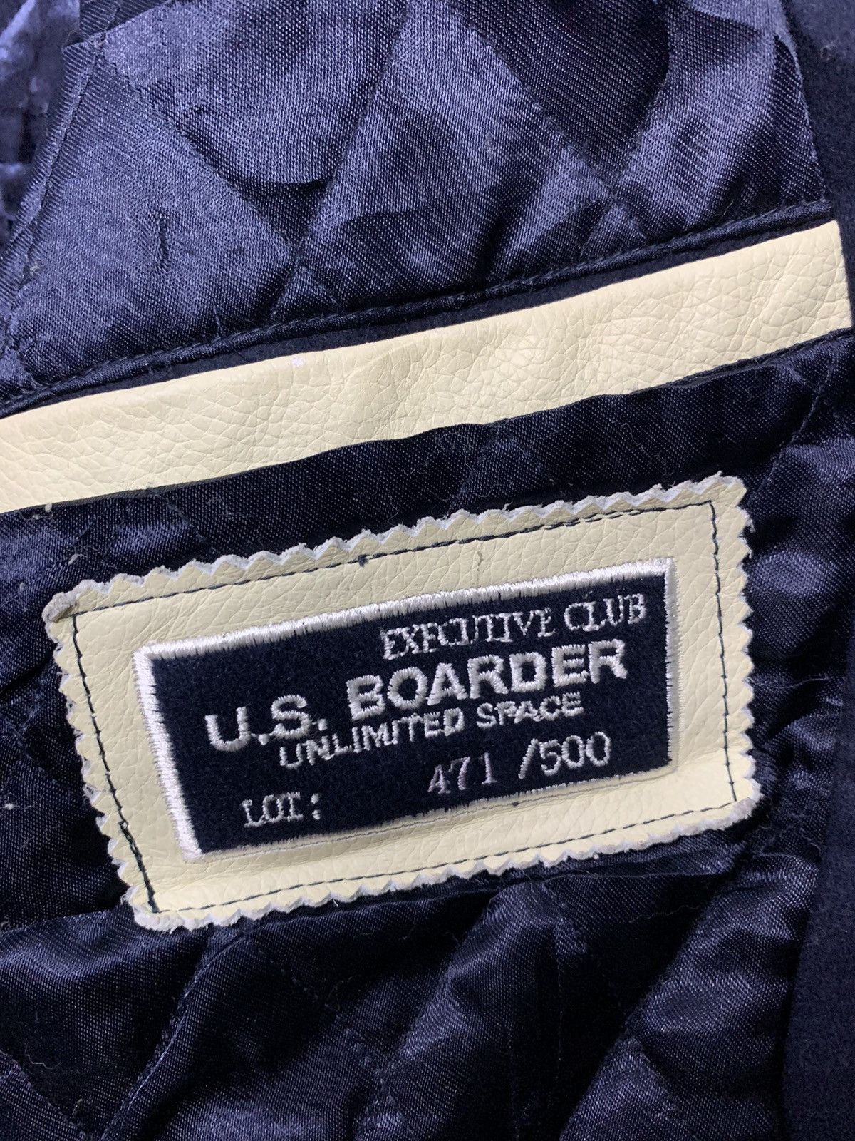 Vintage Vintage U.s Boarder Unlimited Space Varsity Leather Jacket Size US M / EU 48-50 / 2 - 7 Thumbnail