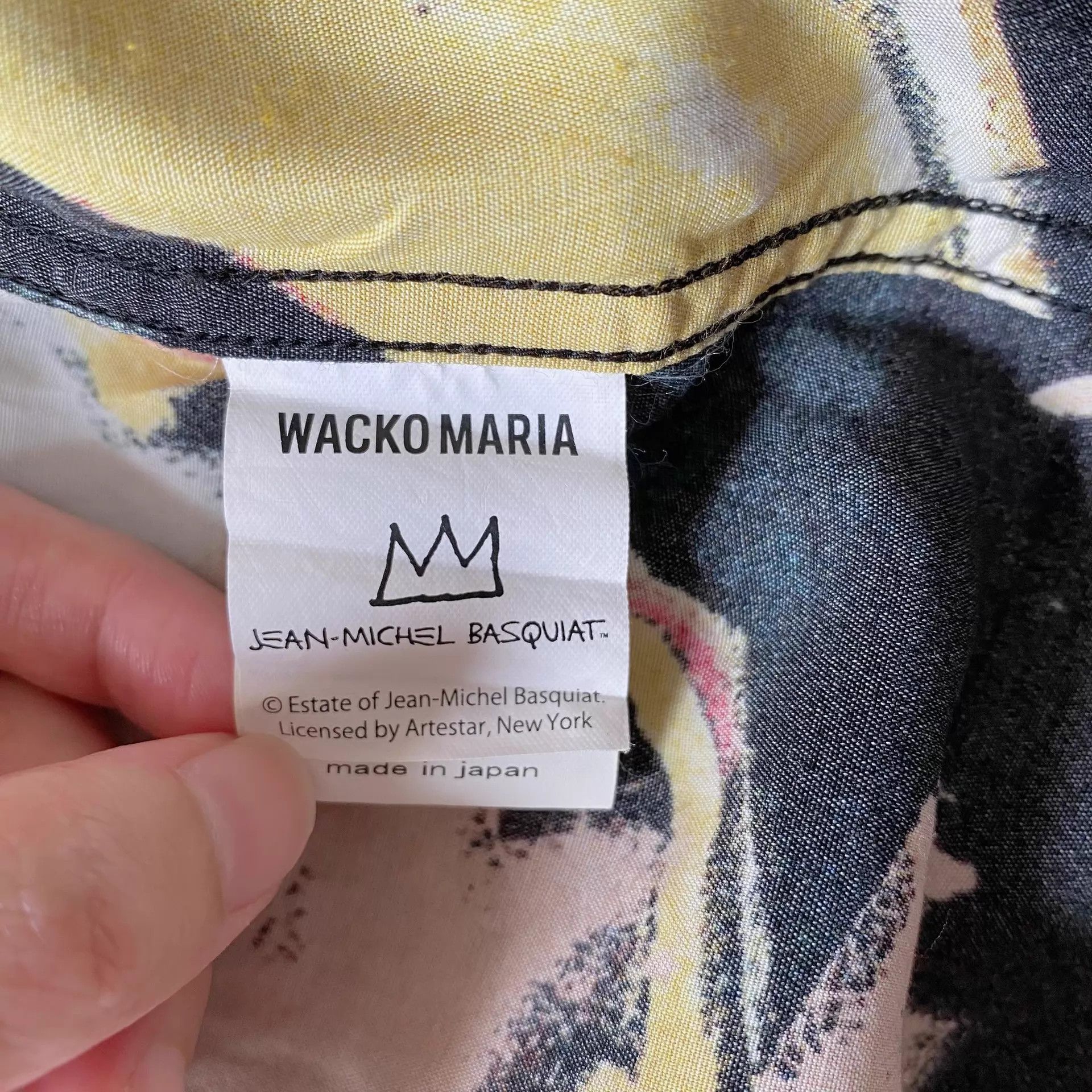Wacko Maria WackoMaria x Basquiat ColorBlock Hawaii Yellow SS Shirt Size US S / EU 44-46 / 1 - 5 Thumbnail