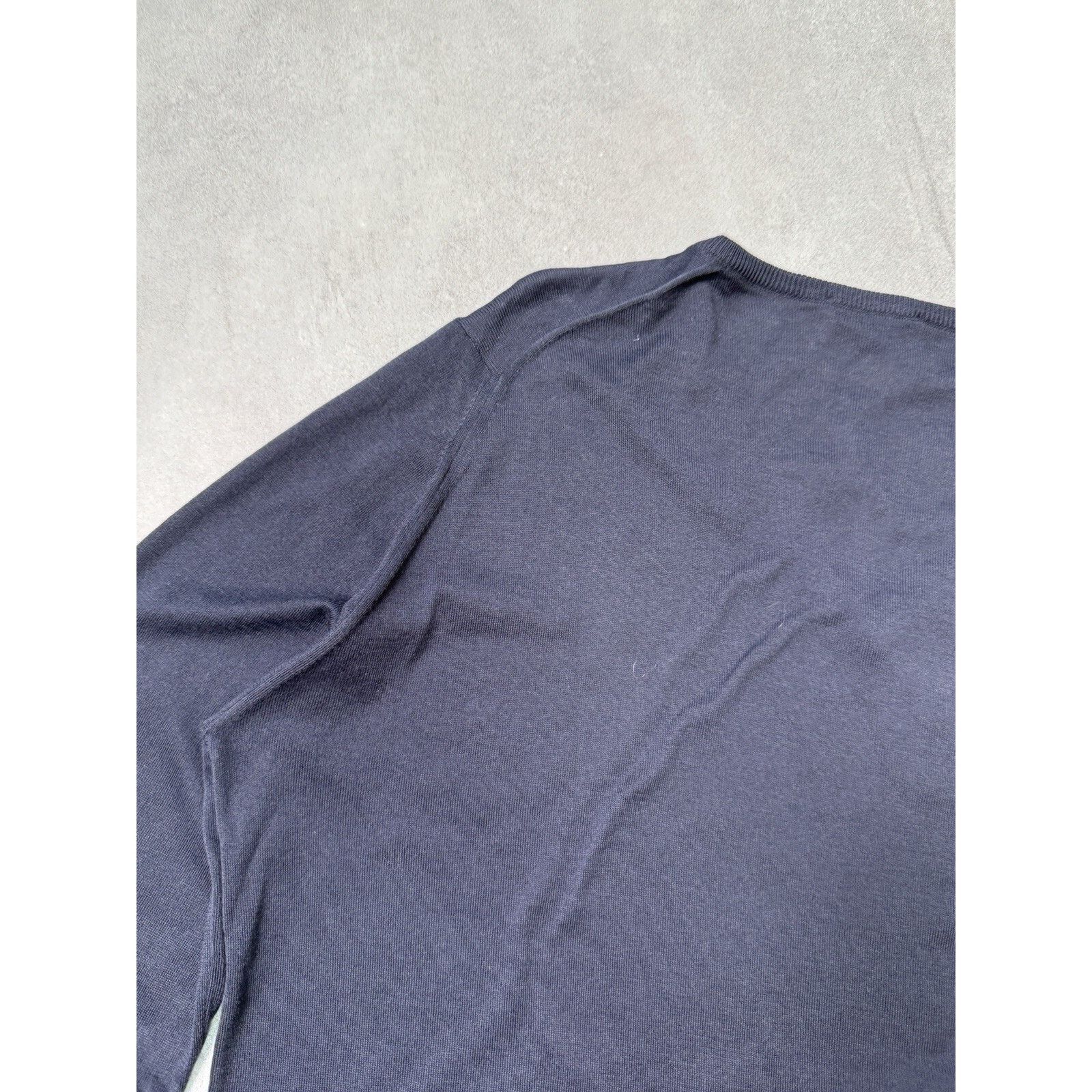 John Smedley John Smedley V Neck Men Sweater Cotton Jumper Pullover Size US L / EU 52-54 / 3 - 12 Thumbnail