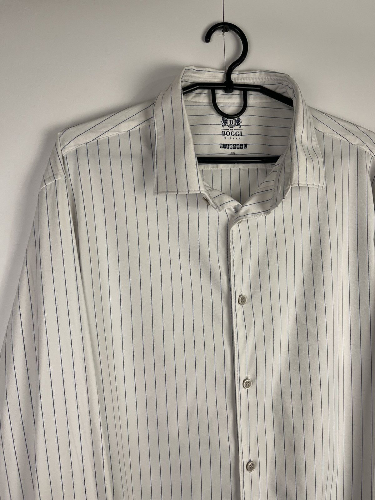 Boggi Boggi Milano Luxury Striped Nylon Long Sleeve Shirt Size US XXL / EU 58 / 5 - 2 Thumbnail
